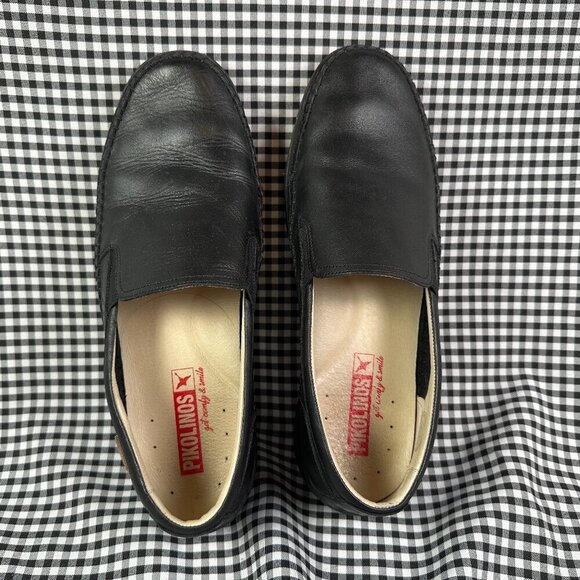 Pikolinos MARBELLA Mens Moccasin Black Leather Driving Loafer Shoe EU 44 US 10.5 - Picture 1 of 6